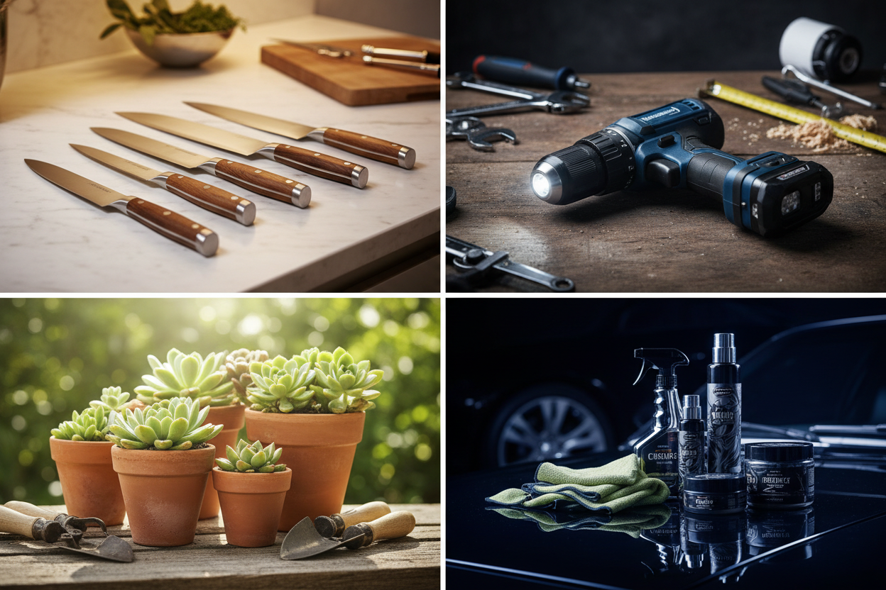 show products from niche like kitchen, home improvement, garden, vehicles etc